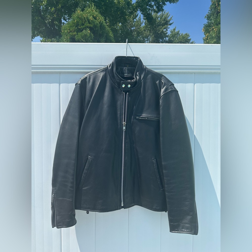 Leather motorcycle jacket Size 48